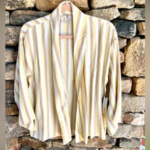 MuseSociety muted yellow / white/ beige shrug XS